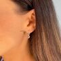 Moon And Star Huggie Earrings Christmas Gift For Her, thumbnail 7 of 9