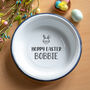 Personalised Hoppy Easter Enamel Bowl, thumbnail 1 of 7