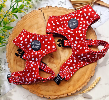 Poppy Toadstool Polkas Dog Harness With Optional Set, 2 of 8