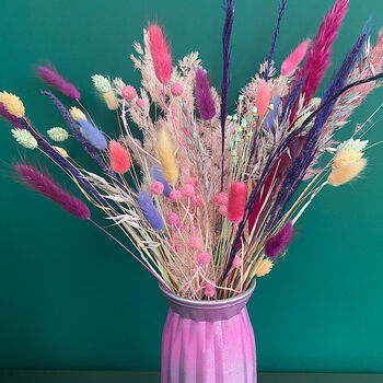 The Spring Punch Pink And Purple Dried Flower Bouquet, 3 of 6