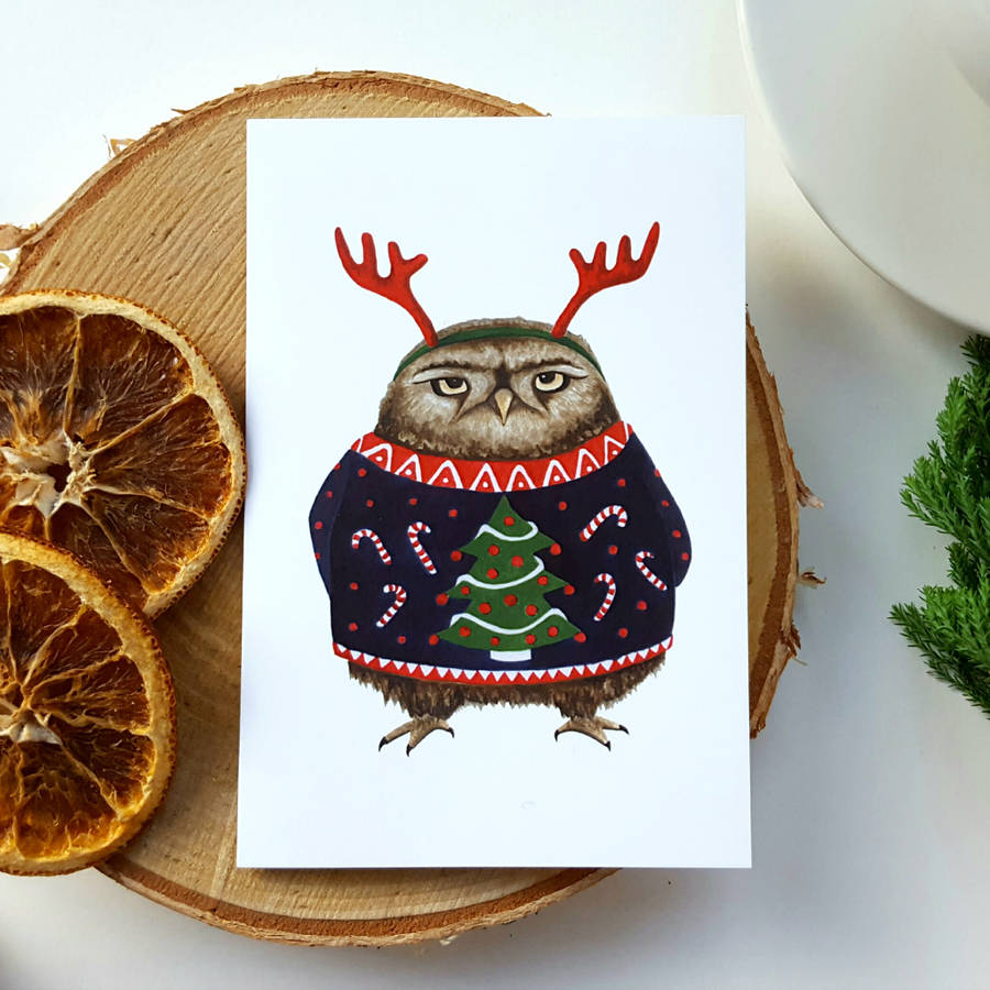 Christmas Creatures Christmas Card Pack Two Designs, 1 of 3