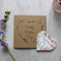 Mother's Day Wildflower Plantable Seed Heart Card, thumbnail 4 of 9