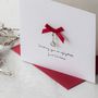 Personalised First Christmas Card With Elephant Charm, thumbnail 1 of 4