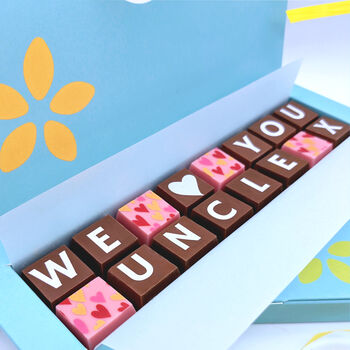 Personalised I Love My Uncle Chocolate Gift, 2 of 9