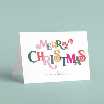Merry Christmas Personalised Card Pack, 2 of 4