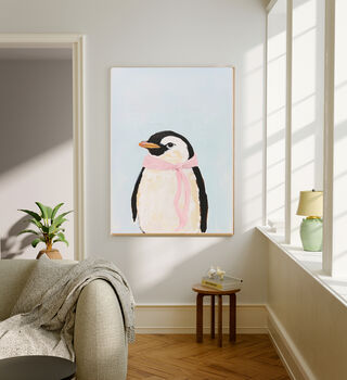Penguin Pastel Portrait Art Print, 2 of 3