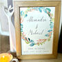 Wreath Personalised Couple Print, thumbnail 1 of 3