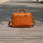 Minimalist Leather Briefcase Laptop Bag, thumbnail 3 of 10