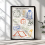 The 10 Essentials Outdoor Adventure Print | Hiking Illustration Poster, thumbnail 1 of 5