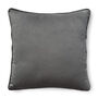 Super Soft Velvet Piped Cushion Pillow 43cm Slate Grey, thumbnail 1 of 3
