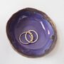 Handmade Mini Purple And Gold Ceramic Jewellery Dish, thumbnail 7 of 7
