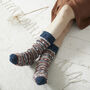 Fair Trade Fair Isle Wool Unisex Slipper Socks, thumbnail 3 of 12