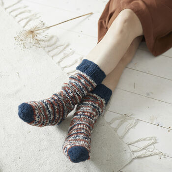 Fair Trade Fair Isle Wool Unisex Slipper Socks, 3 of 12