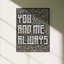 Personalised Anniversary Photo Mosaic Word Art – Made From Your Favourite Memories, thumbnail 4 of 7