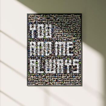 Personalised Anniversary Photo Mosaic Word Art – Made From Your Favourite Memories, 4 of 7