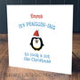 Personalised Christmas Card With Penguin, thumbnail 2 of 6