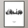 Chicago Skyline Portrait Print And Box Canvas, thumbnail 4 of 5