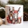Personalised Donkey Family In Christmas Jumpers Mug, thumbnail 1 of 2