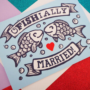 Officially Married Funny Fish Card, 3 of 4