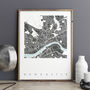 Newcastle Map Art Print Limited Edition, thumbnail 1 of 5