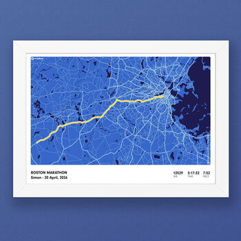 Boston Personalised Marathon Map Print, 4 of 6