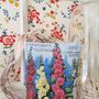 Vintage Hollyhock Seed Packet Fabric Gift, thumbnail 3 of 4
