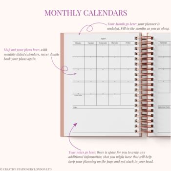 Personalised | Academic Mid Year 23 24 Diary | Pinks, 6 of 12