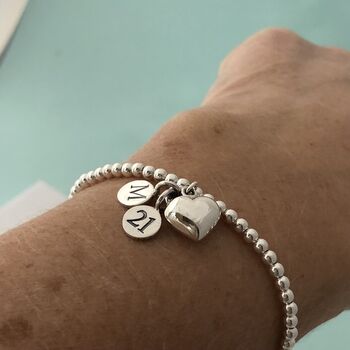 Personalised 18th Birthday Bracelet With Heart, 2 of 4