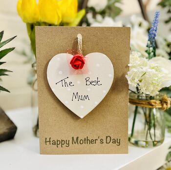 Mother's Day Card For My Mum Rose And Heart Gift, 2 of 3