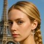 Tapered Rose Gold Sterling Silver Hoop Earrings, thumbnail 7 of 8