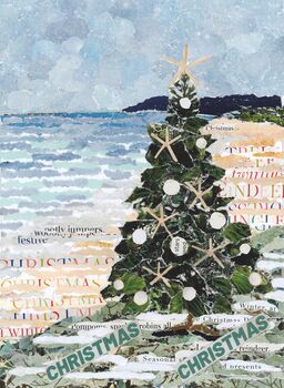 Christmas Tree On The Beach Card, 3 of 4
