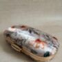 Grey Floral Oval Clutch Bag, thumbnail 2 of 12