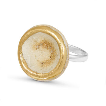 Large Round Crystal Pool Adjustable Ring, 3 of 7
