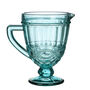 Turquoise Glass Serving Pitcher Jug, thumbnail 2 of 6