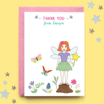 Personalised Fairy Thank You Note Cards, 2 of 3