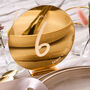 Personalised Gold Mirror Circle Wedding Table Number, thumbnail 1 of 2