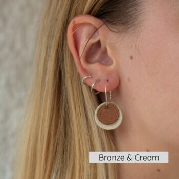 Stylish Circle Leather Hoop Earrings, 6 of 6