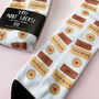 Personalised Funny Snack Dealer Father's Day Card Socks, thumbnail 1 of 5