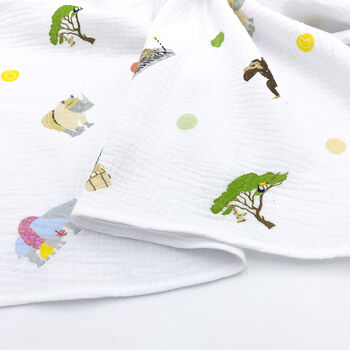 Safari Print Muslin Comforter For Newborn Baby, 5 of 5
