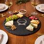 Personalised Wreath Round Slate Cheese Board, thumbnail 2 of 5
