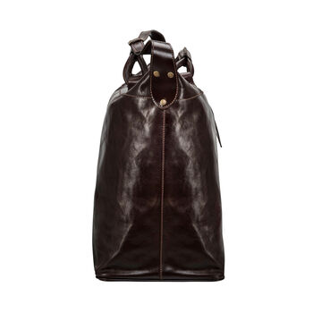 Personalised Large Leather Luggage Bag 'Fabrizio', 6 of 12