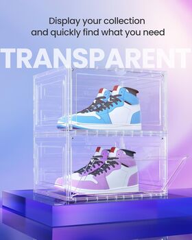 Stackable Shoe Boxes Set Of Six With Doors, 3 of 7