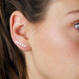 Sterling Silver Tiny Star Ear Climbers, thumbnail 1 of 6