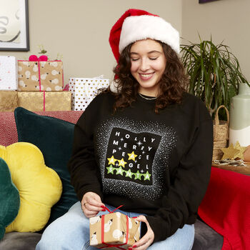Christmas Wordle Sweatshirt Jumper, 2 of 7