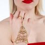 Designer Elements Hand Chain In 18ct Gold Vermeil, thumbnail 1 of 5