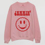 Jammin’ Women's Sweatshirt With Happy Face Biscuit, thumbnail 2 of 3
