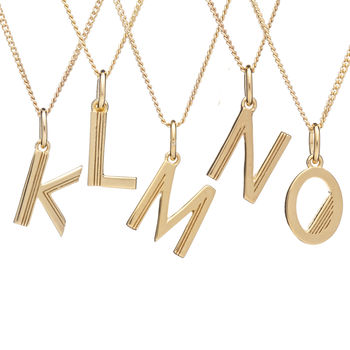 Gold Art Deco Initial Necklace, 7 of 11