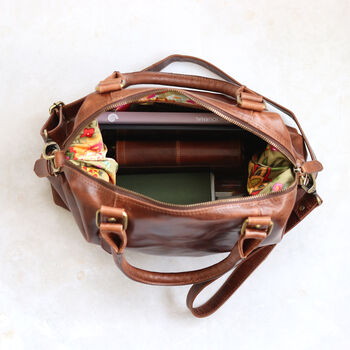 Leather Shoulder Bag With Crossbody Strap, 5 of 6