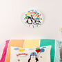Personalised Penguin Friends Playground Clock, thumbnail 3 of 5