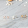 Starfish Stud Earrings In Solid 925 Sterling Silver, thumbnail 2 of 7